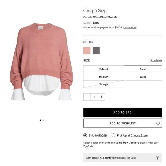 Cinq a Sept Carlotta Pullover NEW - Picture 3 of 7